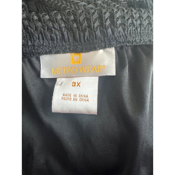 Metro Wear Laser Cut Black Lace Skirt size 3X Plus elastic waist new - Picture 3 of 6